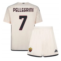 AS Roma Lorenzo Pellegrini #7 Udebane Trøje Børn 2023-24 Kortærmet (+ Korte bukser)